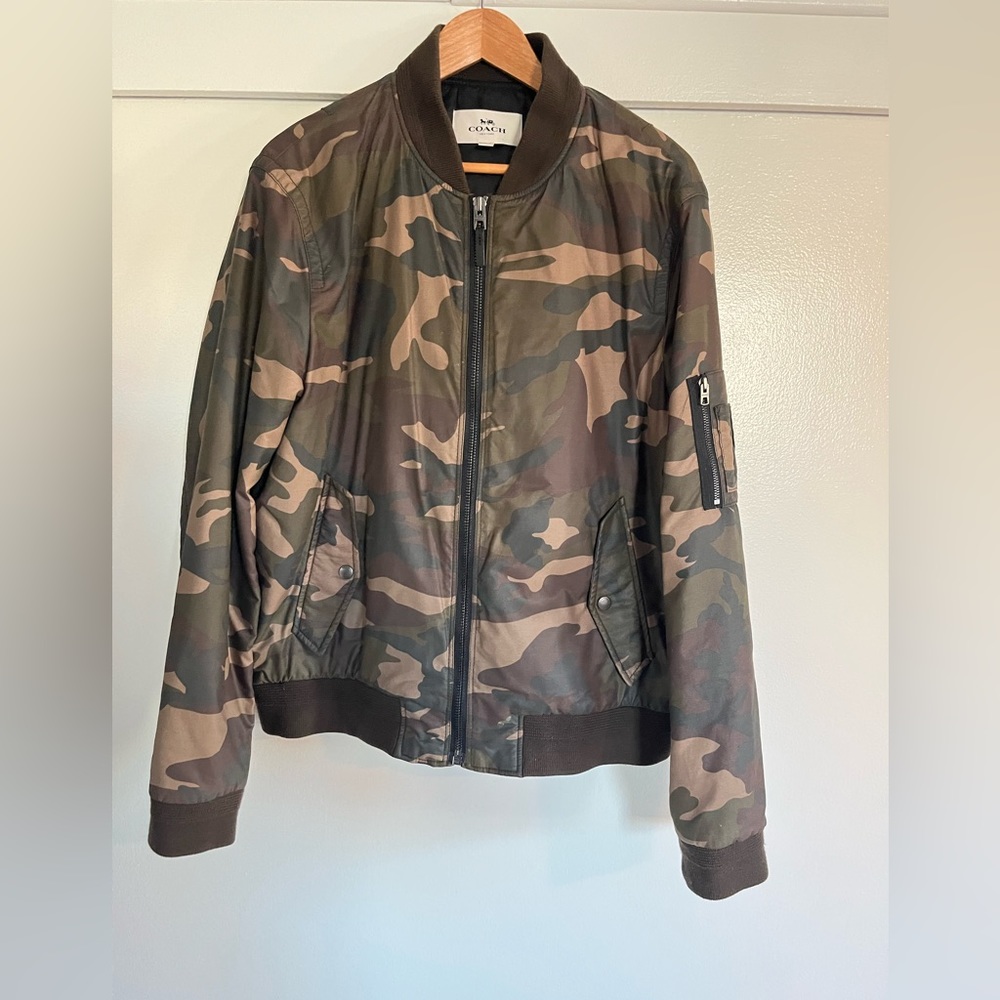 Coach Camo Bomber Jacket (NWOT)